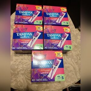 🩷💜🩷 NIB Tampax Radiant Comfort Glide Feminine Hygeine Super - 5 Box Bundle